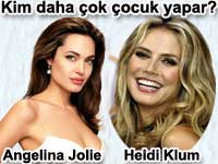 Hangisi daha ok ocuk yapar? Angelina jolie mi Heidi Klum mu?